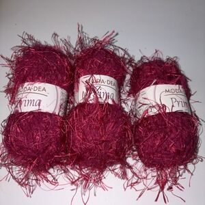 Moda Dea Prima fashion yarn, 2094 Raspberry , lot of 2.5 - Pink Heavy